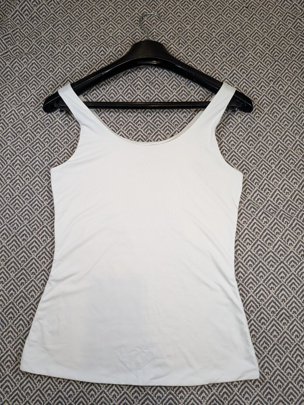Frank & Oak White Scoop Neck Tank Top Minimalist Basic Stretch